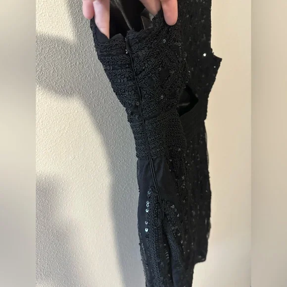 NWT Free People Women’s Snake Charmer Form Fitting Sleeveless Dress Black Size 4 - Picture 7 of 9